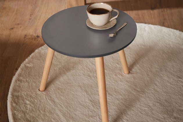 Mesa auxiliar madera maciza pequeña