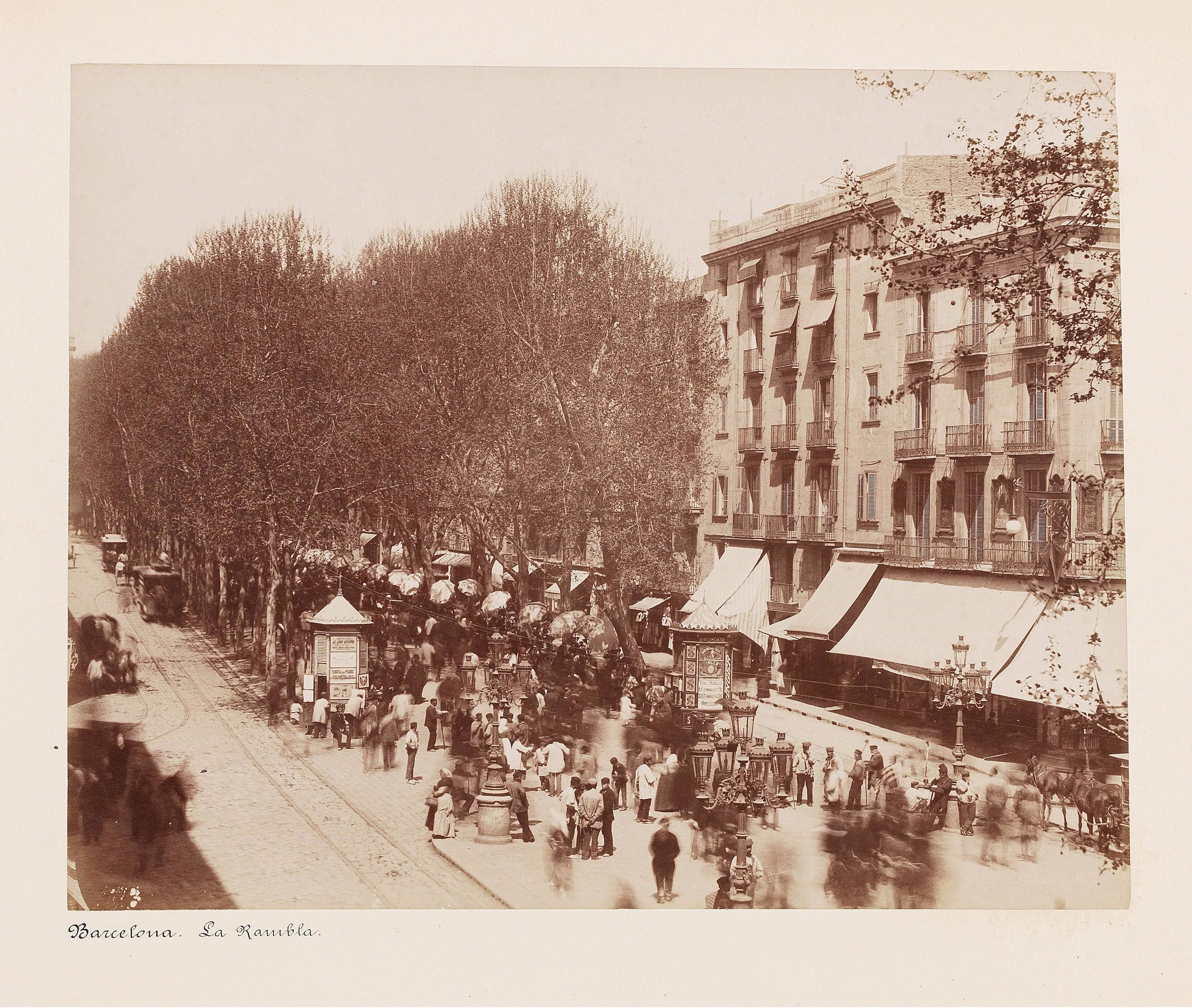 Barcelona La Rambla 1888 public domain