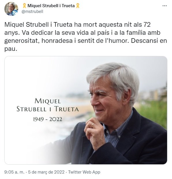 TUIT muerte miquel strubell