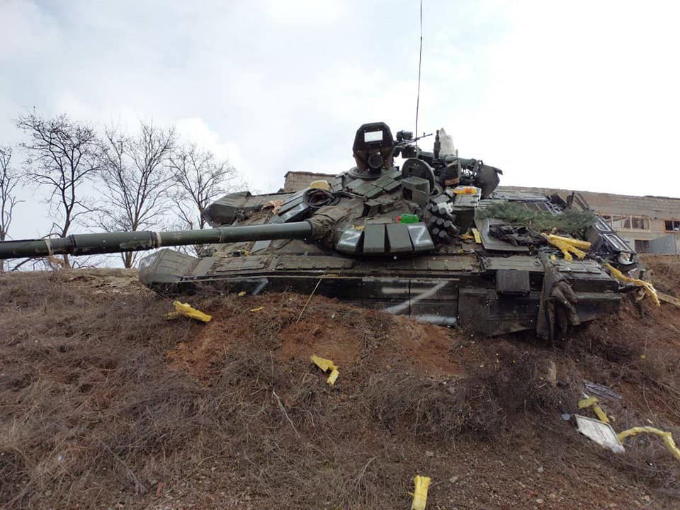 Tanque ruso destruido   Estado Mayor de las Fuerzas Armadas de Ucrania