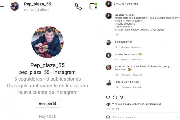 pep plaza estafa instagram