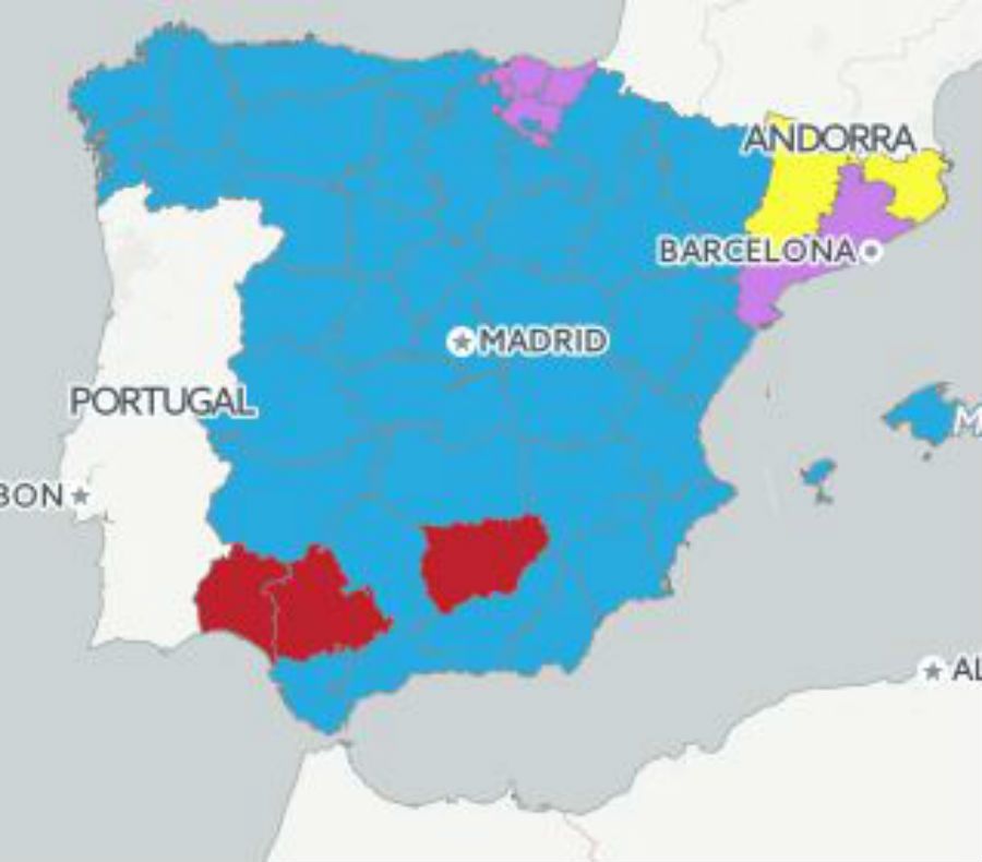 MAPA: El vot del 26-J per circumscripcions espanyoles MAPA: El vot del 26-J per circumscripcions espanyoles