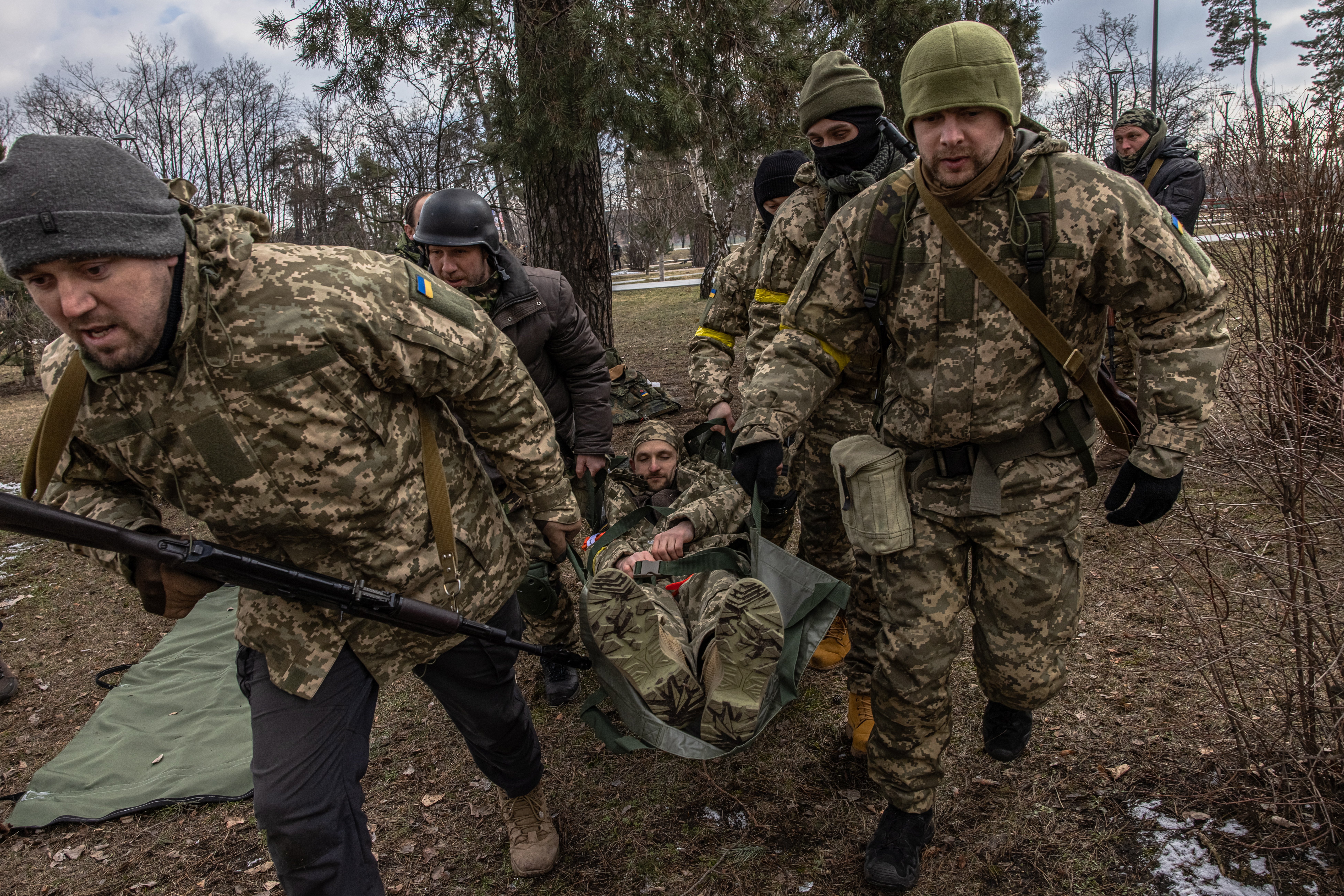 soldats ucraïnesa guerra rusia militar entrenament efe