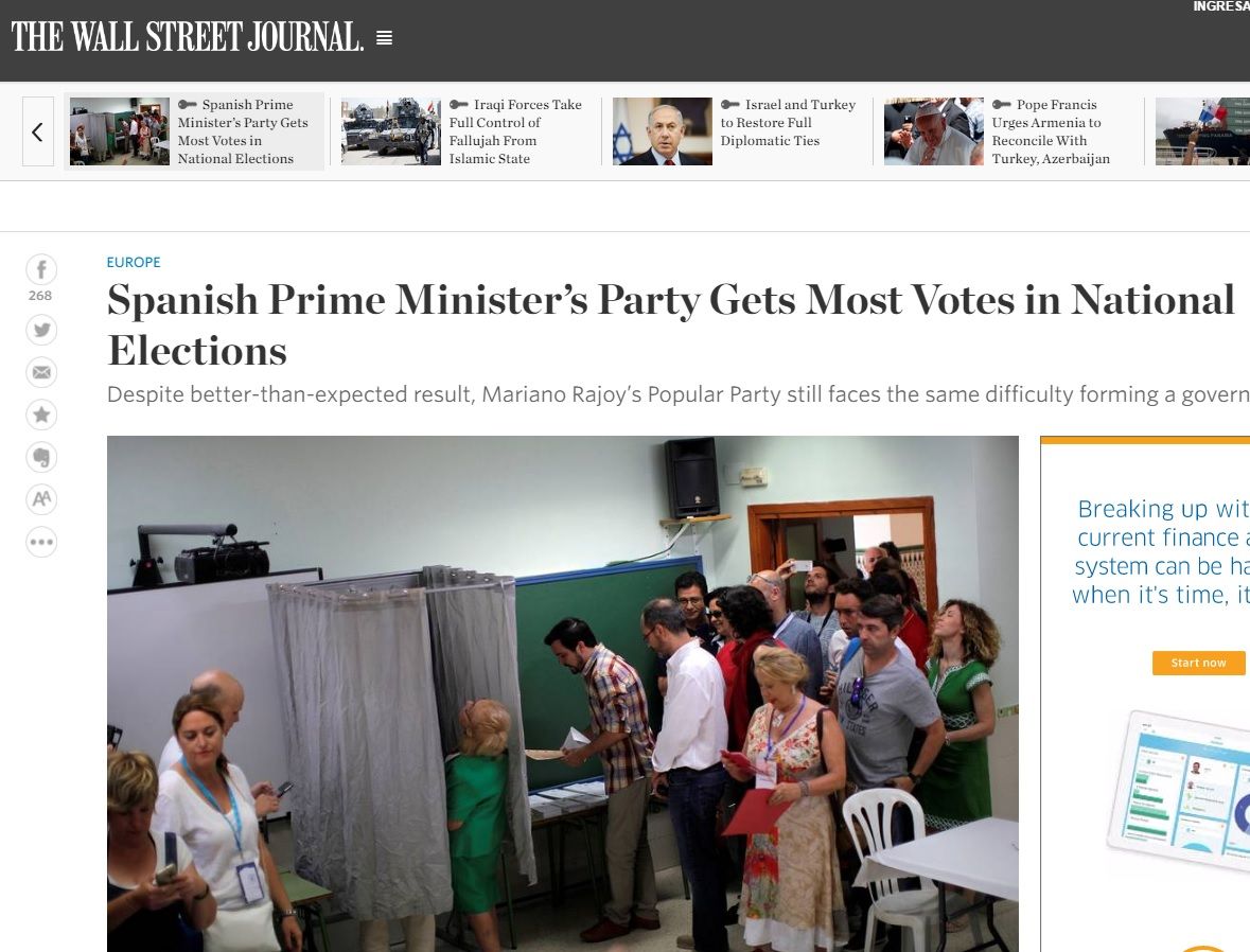 La prensa internacional avisa: El PP gana, pero continúa el bloqueo