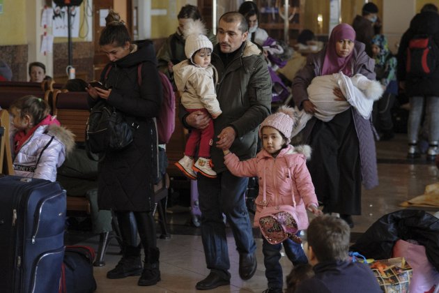 Refugiados en Lviv, Ucrania