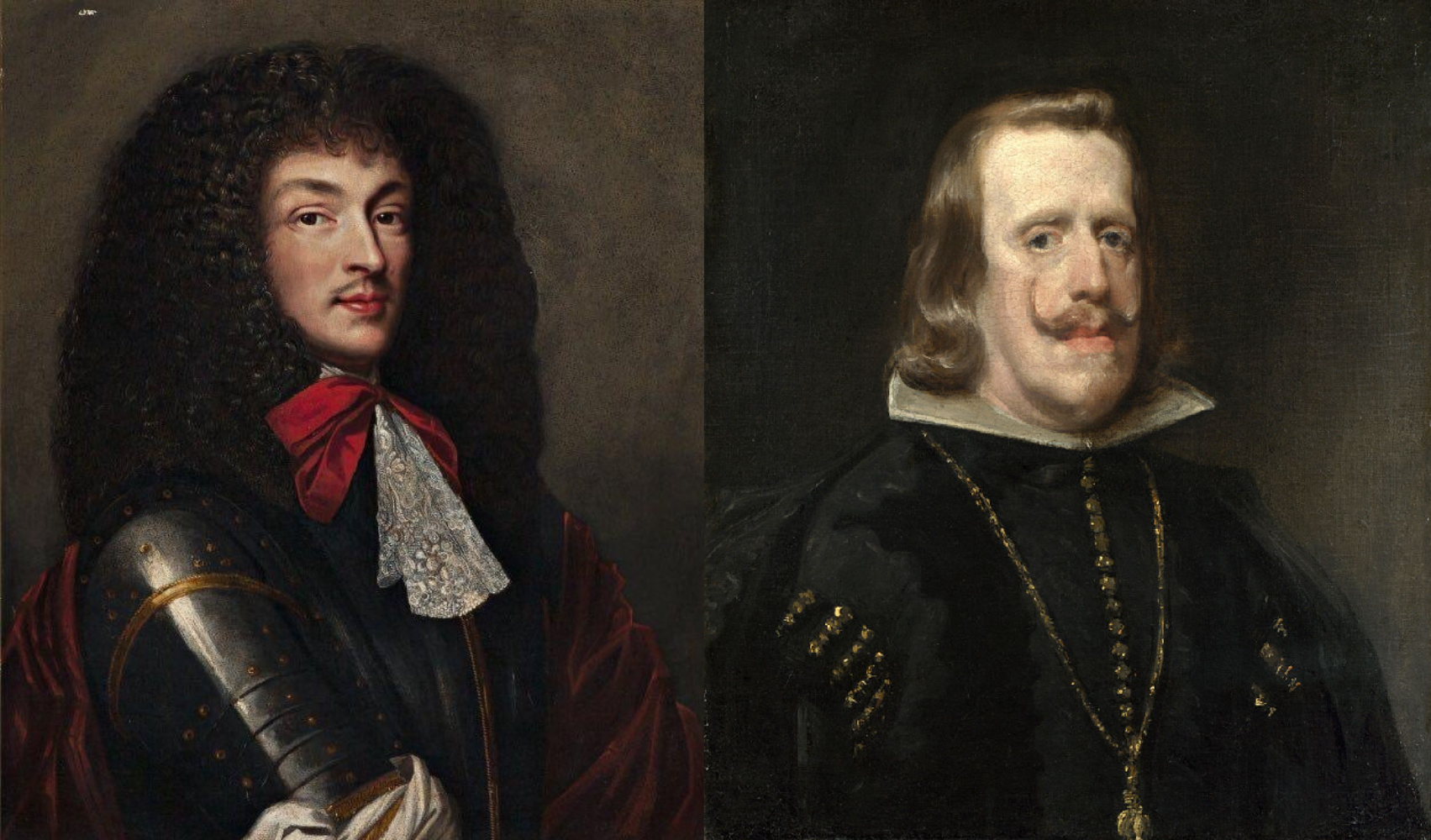 Lluís XIV i Felip IV. Font Museu de Versalles  Versalles  i Museu del Prado  Madrid 