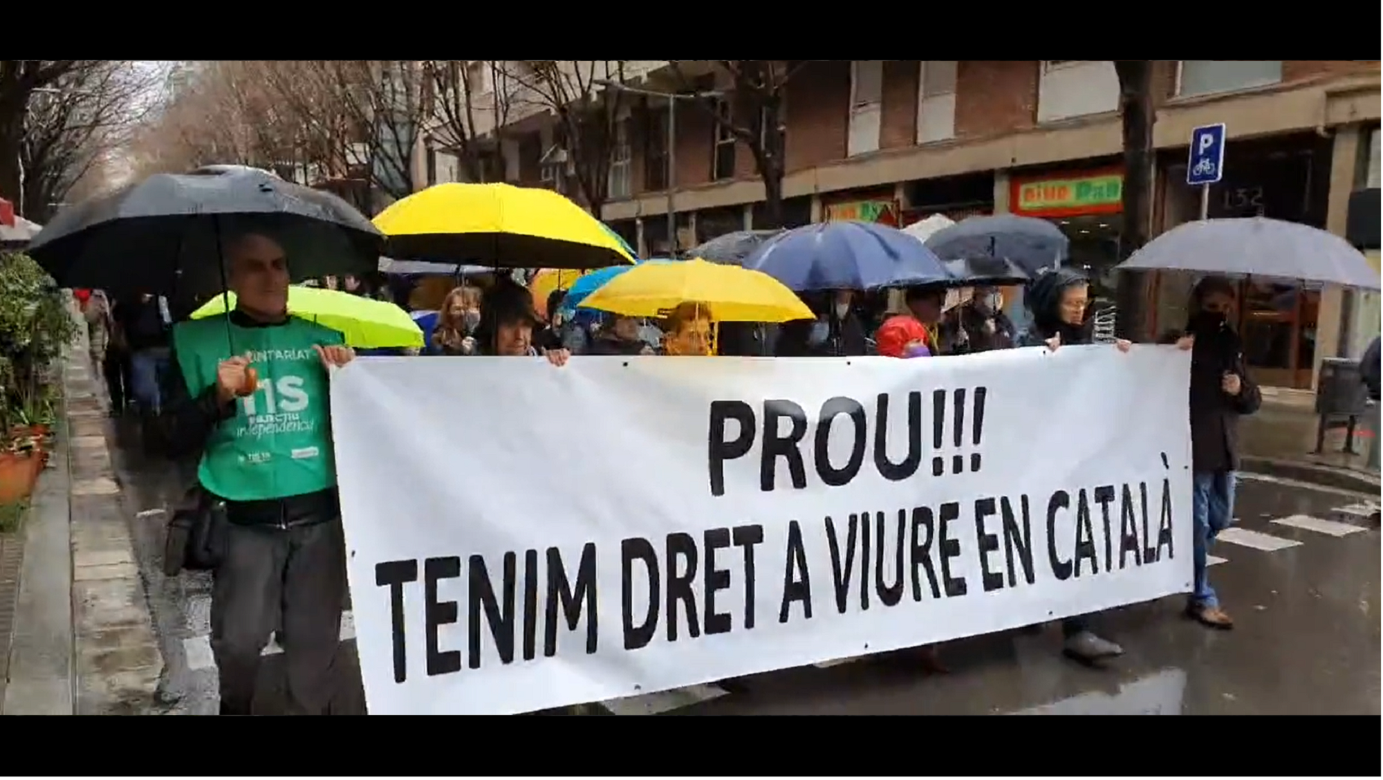 Manifestación en Barcelona por el derecho a vivir en catalán