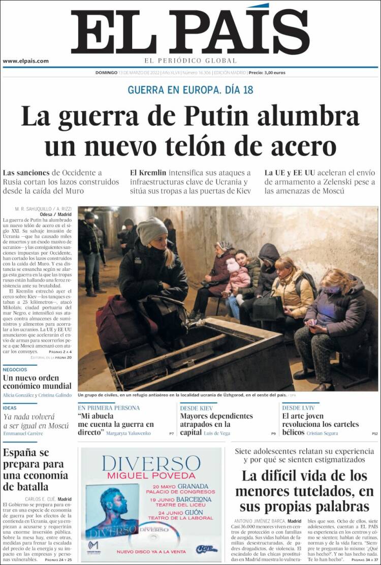 portada el pais 13 marzo 2022 portada el pais 13 marzo 2022