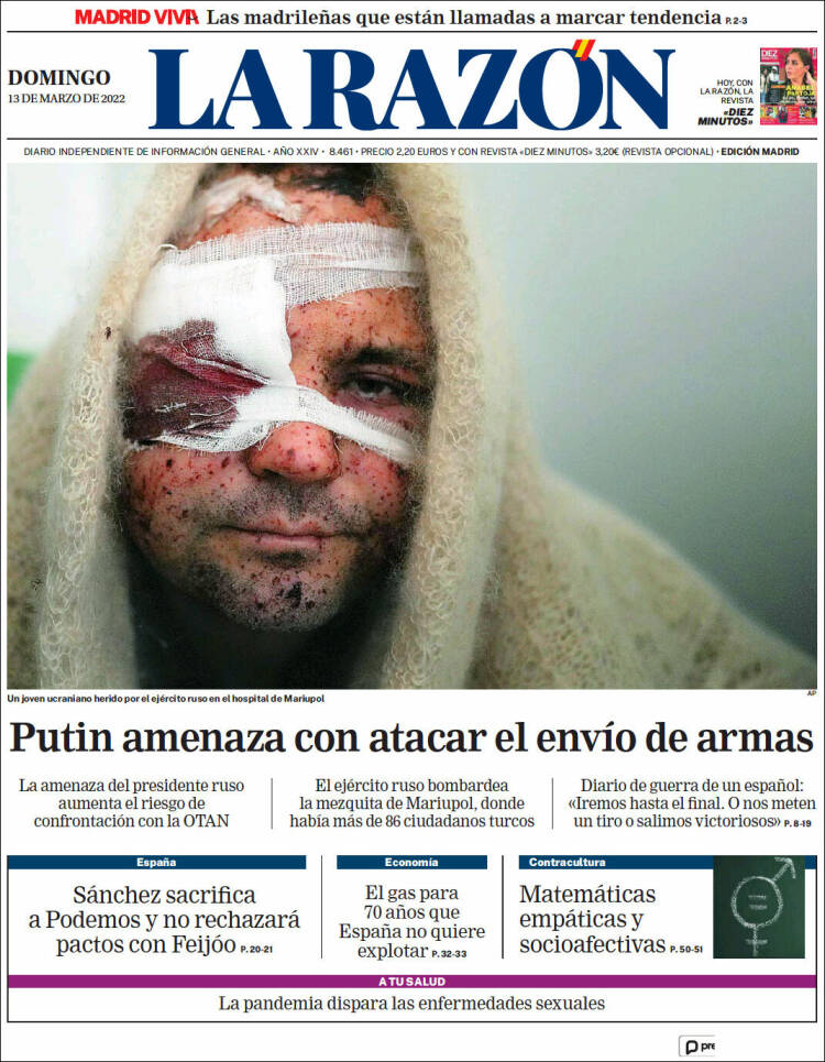portada la razon 13 marzo 2022 portada la razon 13 marzo 2022
