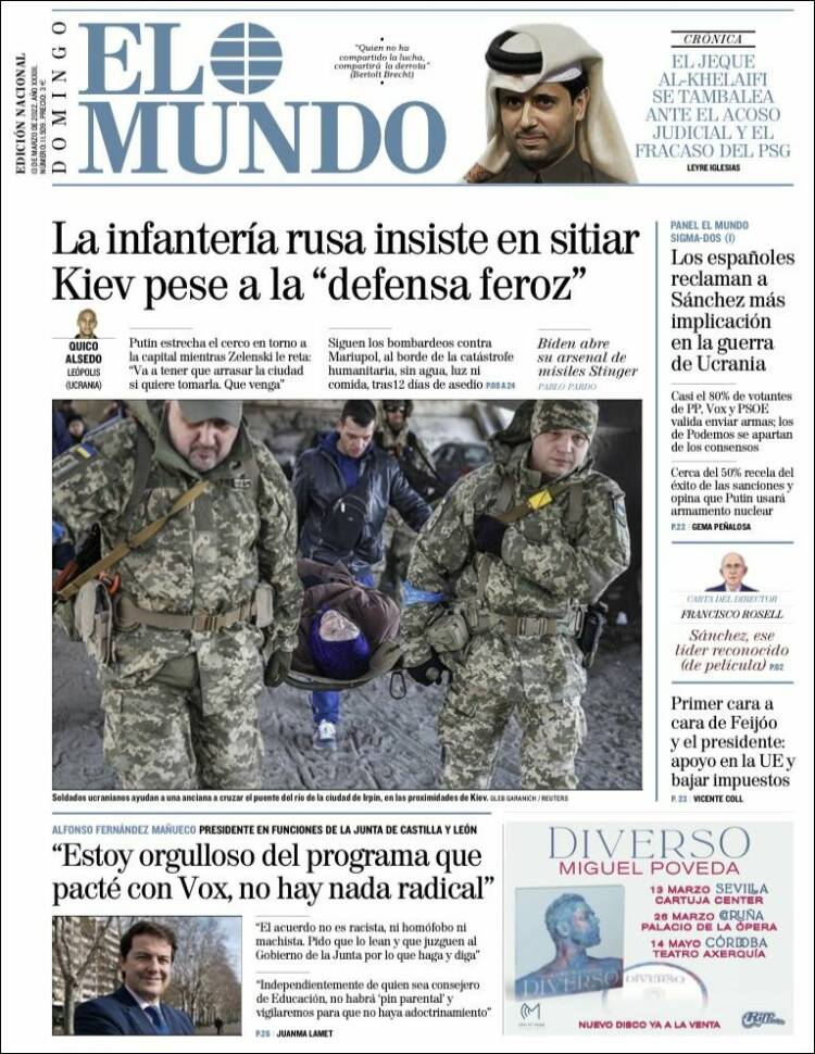 portada el mundo 13 marzo 2022 portada el mundo 13 marzo 2022