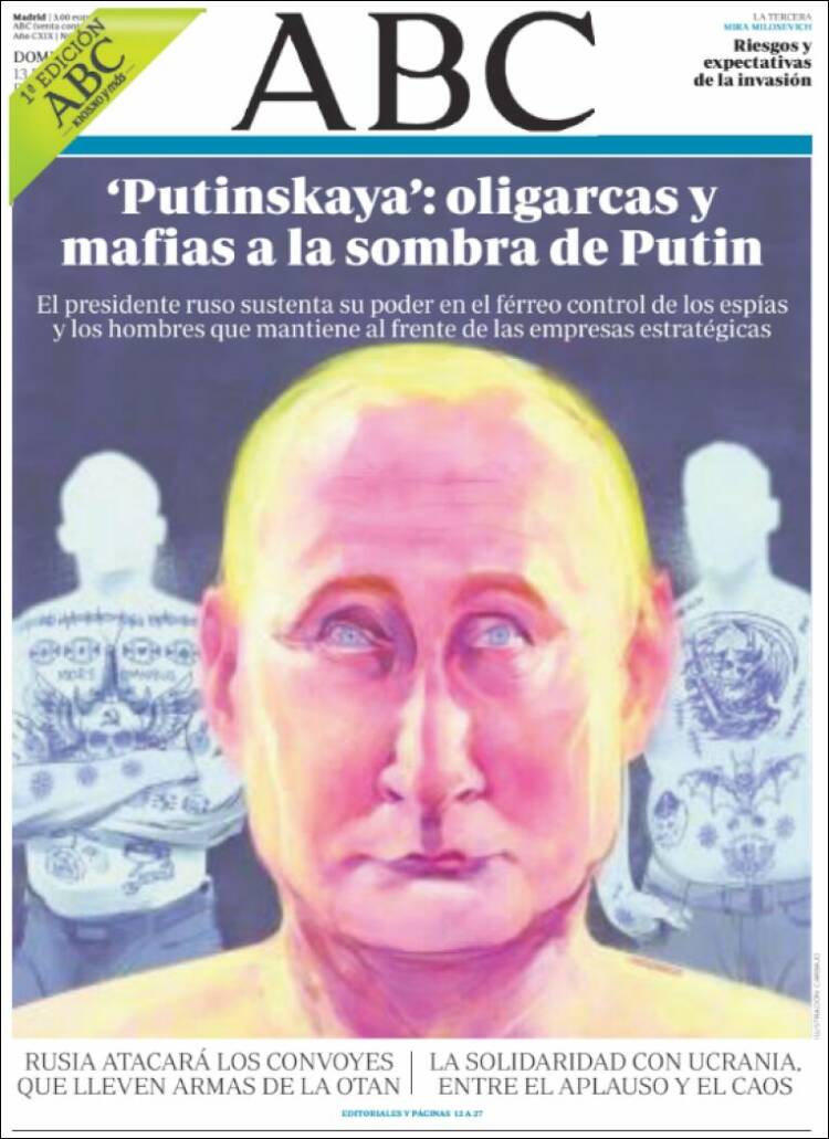 portada abc 13 marzo 2022 portada abc 13 marzo 2022