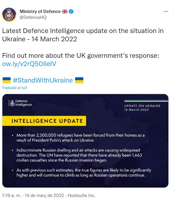 TUIT ministeri defensa UK