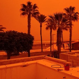 Cel vermell per la pols del Sàhara a Almeria / Foto: Canal Sur Almería