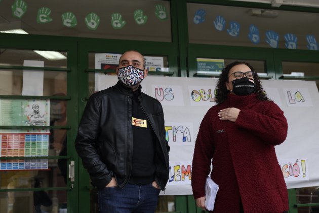 Teresa Esperabé y Javier Pacheco huelga educación Sergi Alcàzar