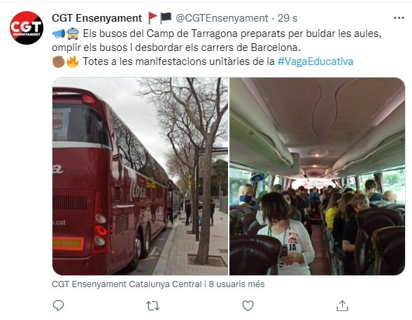 TUIT CGT huelga educacion