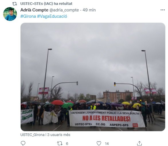 TUIT huelga educacion girona