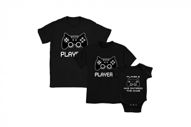 2 camisetas padre e hijos player