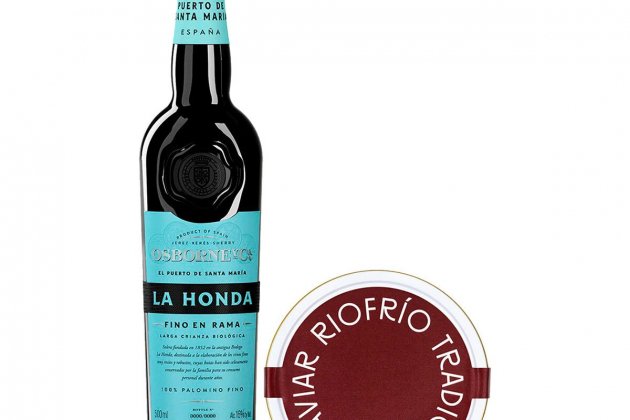 Pack día del padre caviar Ríofrío + vino fino en rama La Honda Jerez