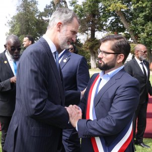 El presidente de Xile, Gabriel Boric, con el rey Felipe VI   Efe