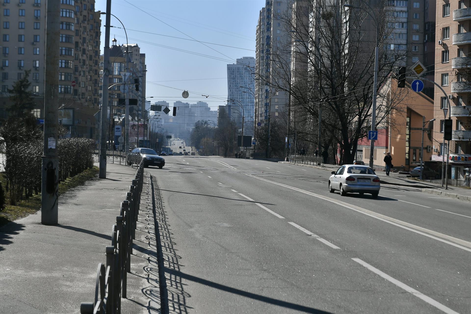 Calles vacías en Kiev por el toque de queda   Efe