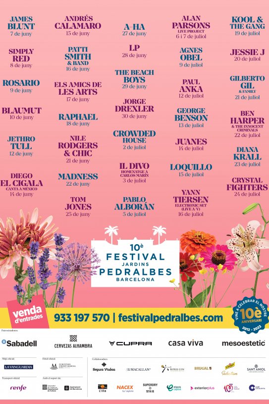 cartel festival jardines de pedralbes