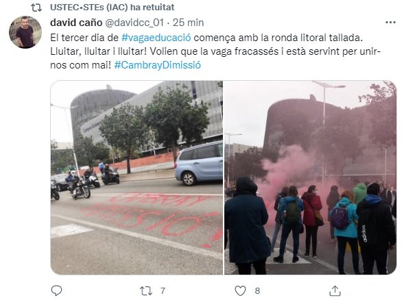 TUIT corte ronda litoral huelga educacion