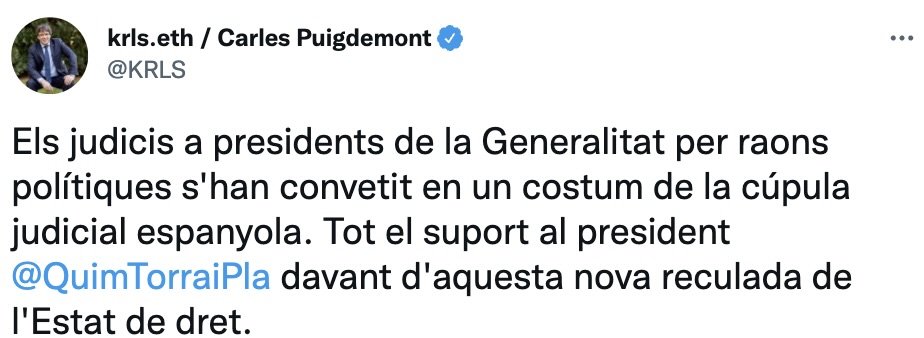 tuit puigdemont