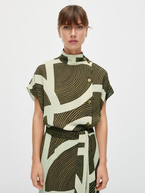 Vestido estampado on sale massimo dutti