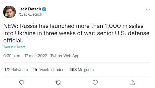 Tuit Ejercito EUA