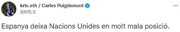 TUIT Carles Puigdemont