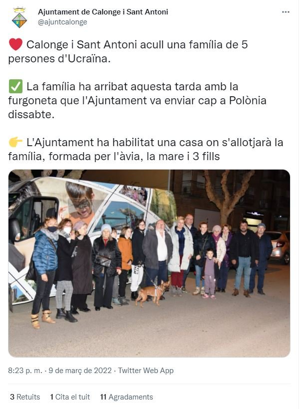 TUIT ajuntament de calonge i sant antoni familia ucraniana calonge