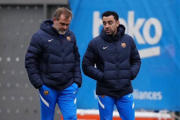 Xavi Òscar Hernández entrenamiento Barça EFE