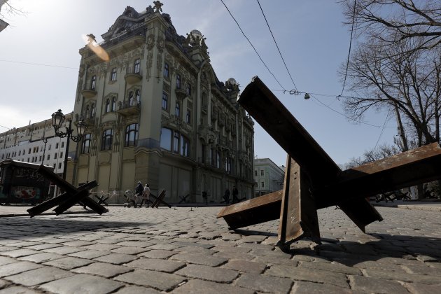Ciudad de Odesa, callas blindadas, defensas antivallas, invasión Rusia Ucrania Manuel Bruque Efe