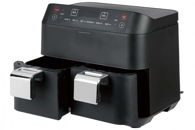 Freidora de aire caliente de doble cámara Gourmetmaxx 1