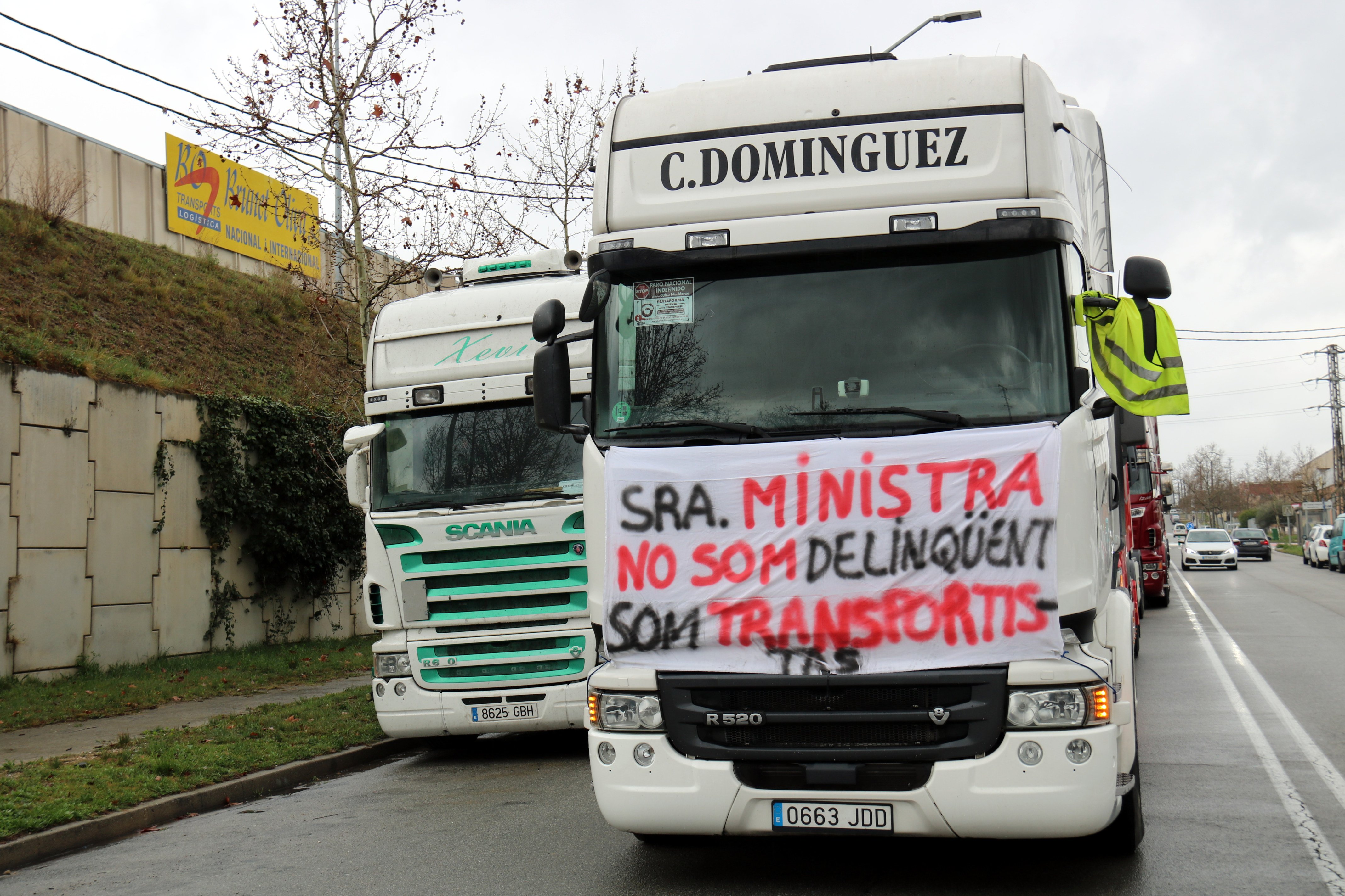 Los transportistas mantienen las protestas, sin casi impacto en el abastecimiento