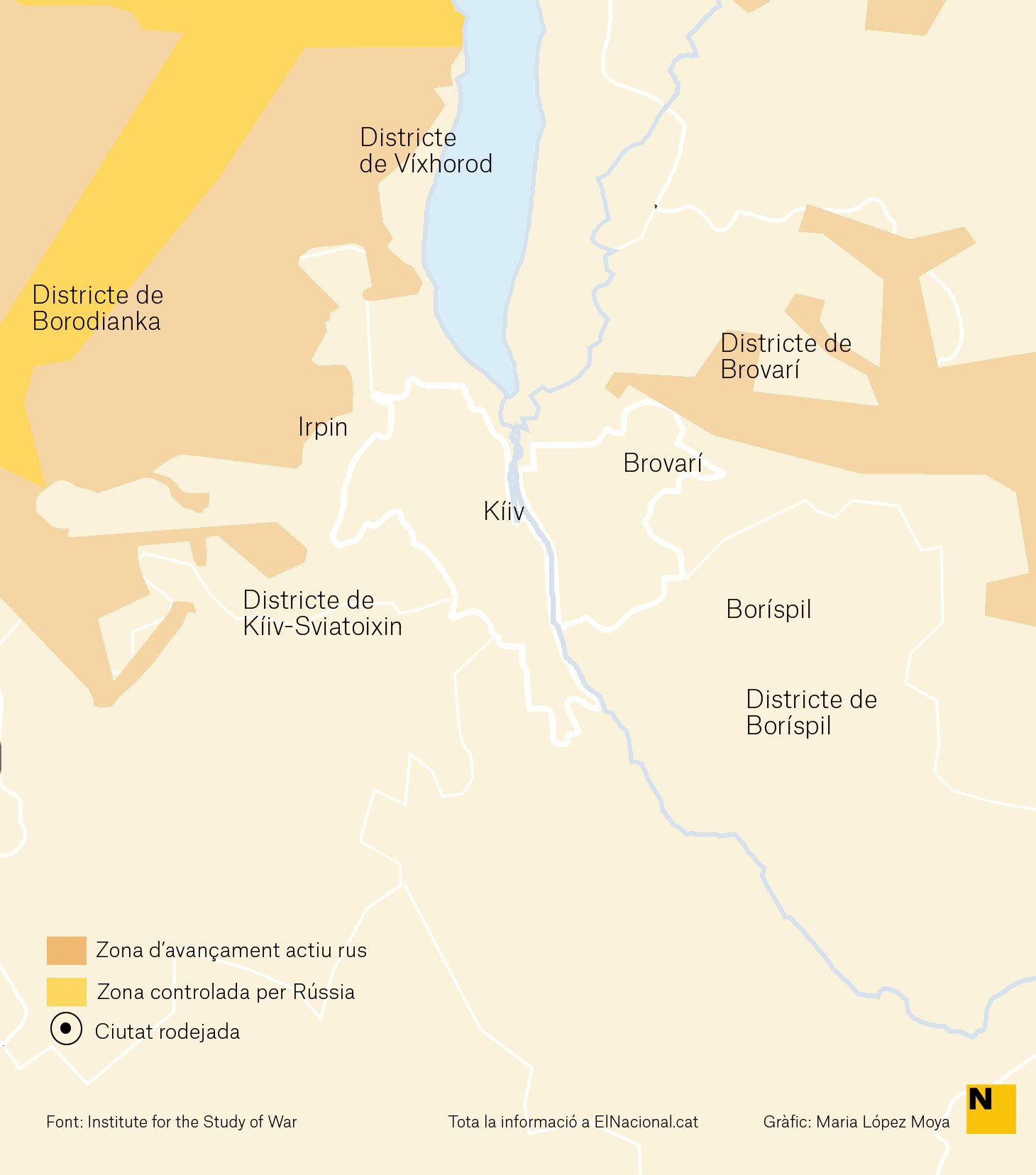 Mapa Kiev Guerra 22 març català