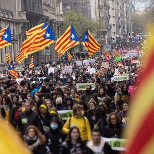 Manifestación maestros profesores contra 25% castellano, barcelona - Sergi Alcàzar