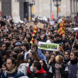 Manifestación maestros profesores contra 25% castellano, barcelona - Sergi Alcàzar