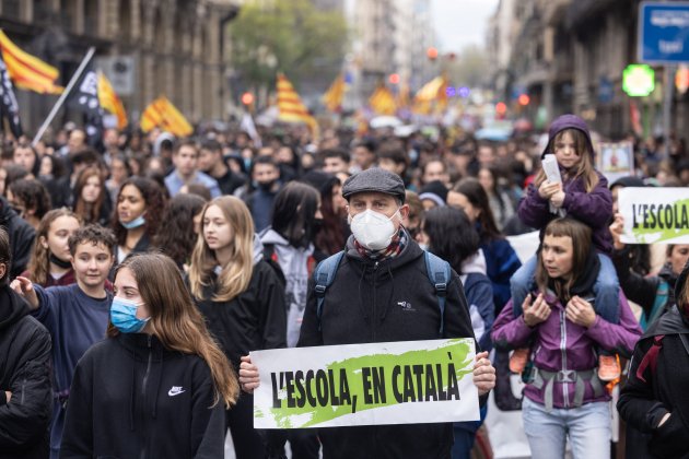 Manifestación maestros profesores contra 25% castellano, barcelona - Sergi Alcàzar