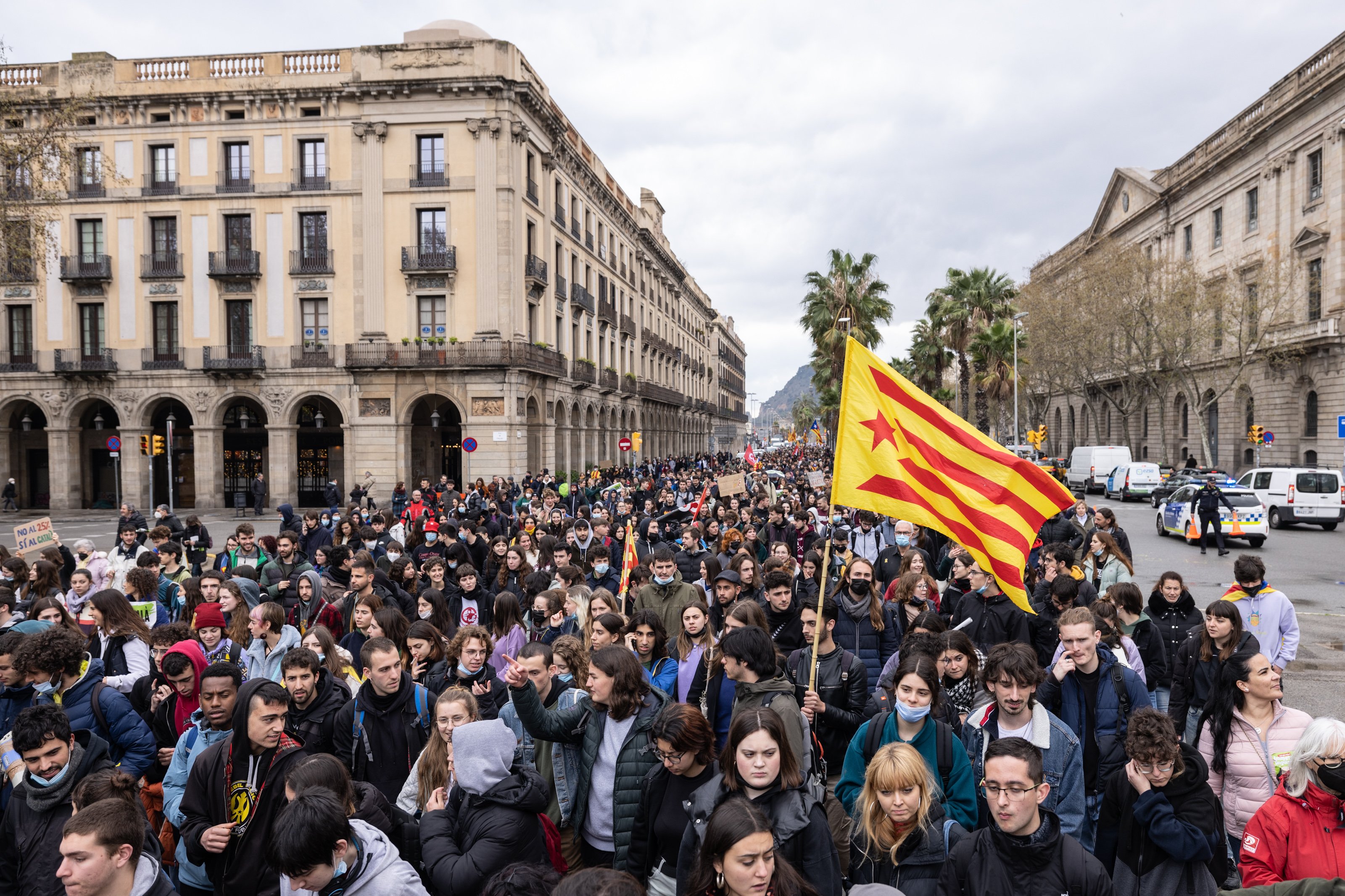 Manifestación maestros profesores contra 25% castellano, Barcelona - Sergi Alcàzar
