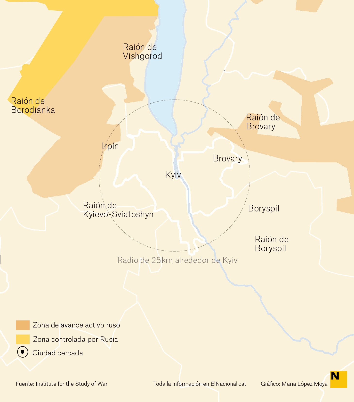 Mapa Kiev Guerra 23 març cas   Maria López Moya 