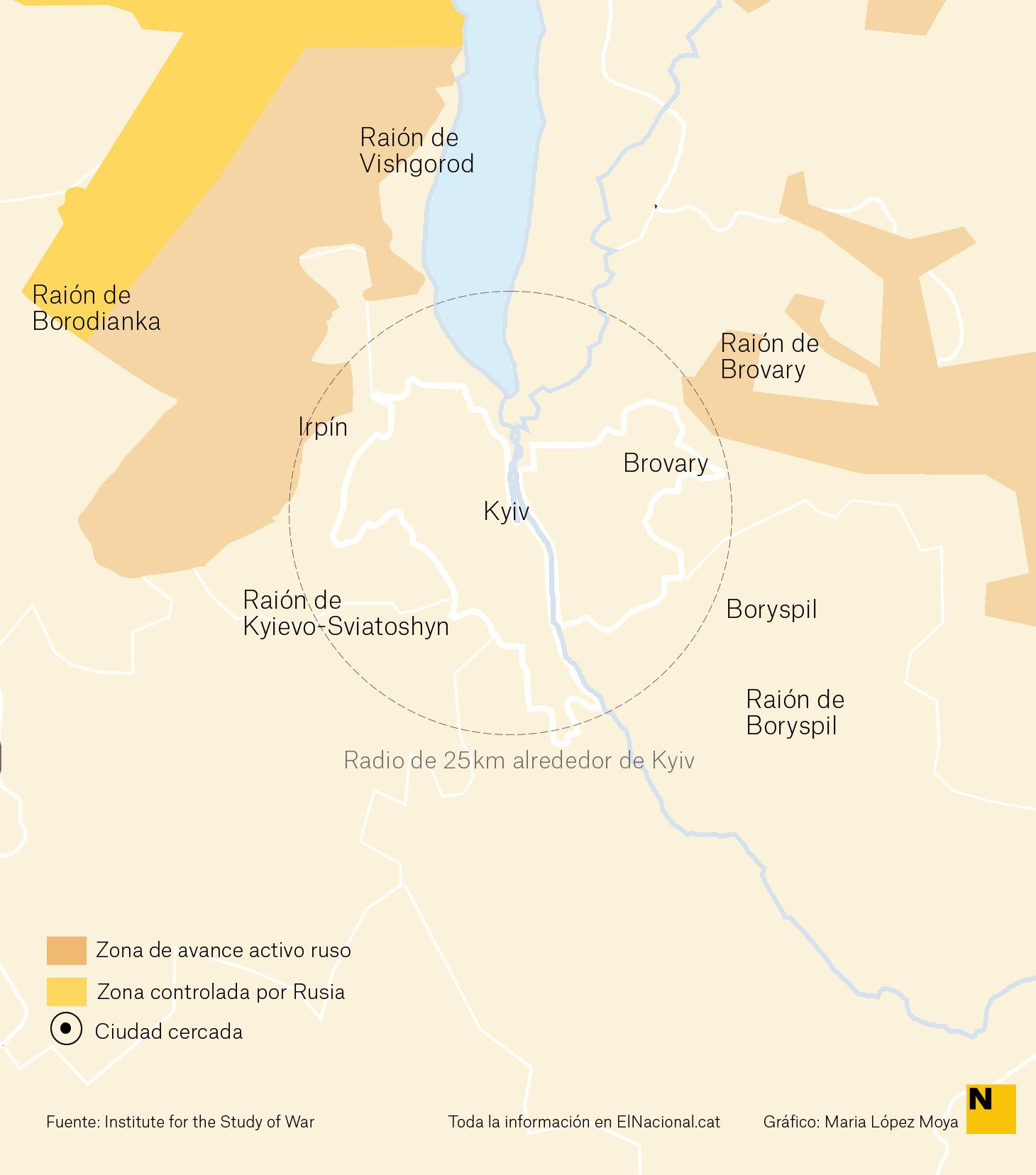 Mapa Kiev Guerra 24 març cas   Maria López Moya 