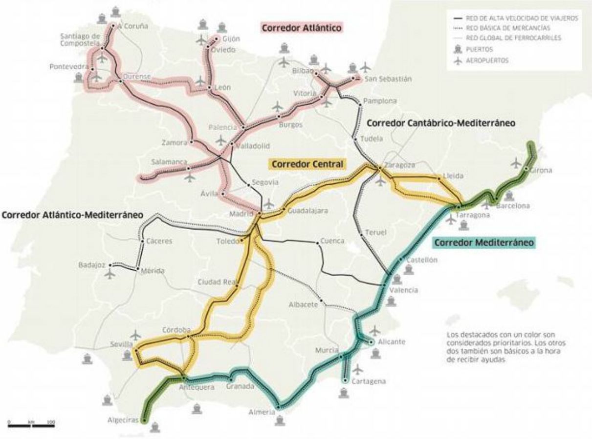 La UE constata que Fomento prioriza el corredor central al mediterráneo