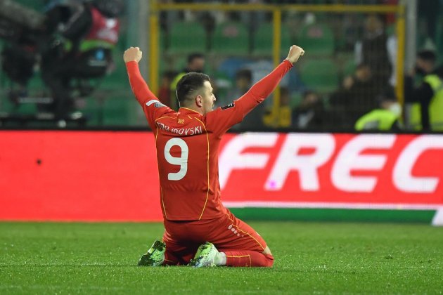 Trajkovski celebracion gol eliminacion Italia EFE