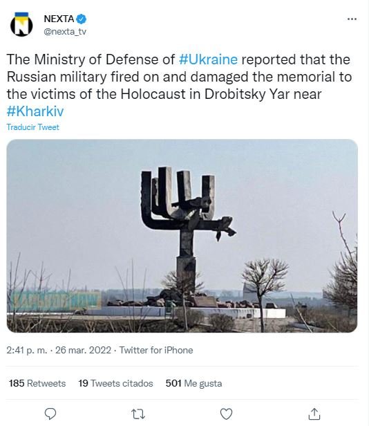 Tuit Ataque Memorial Holocausto