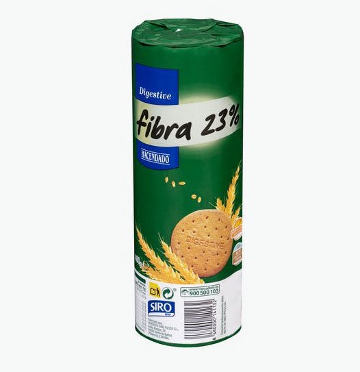 Galletas Digestive fibra 23% de Hacendado