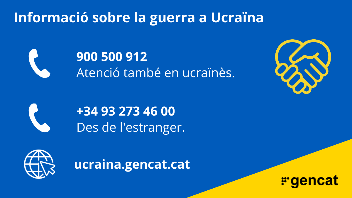 Página web del Govern sobre Ucrania   Govern