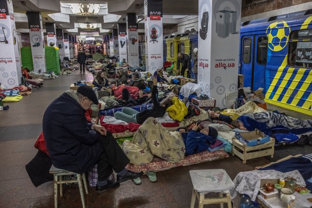 Interior estación de metro bunker Kharkiv, invasión Rusia Ucrania 2   Roman Pilipey Efe