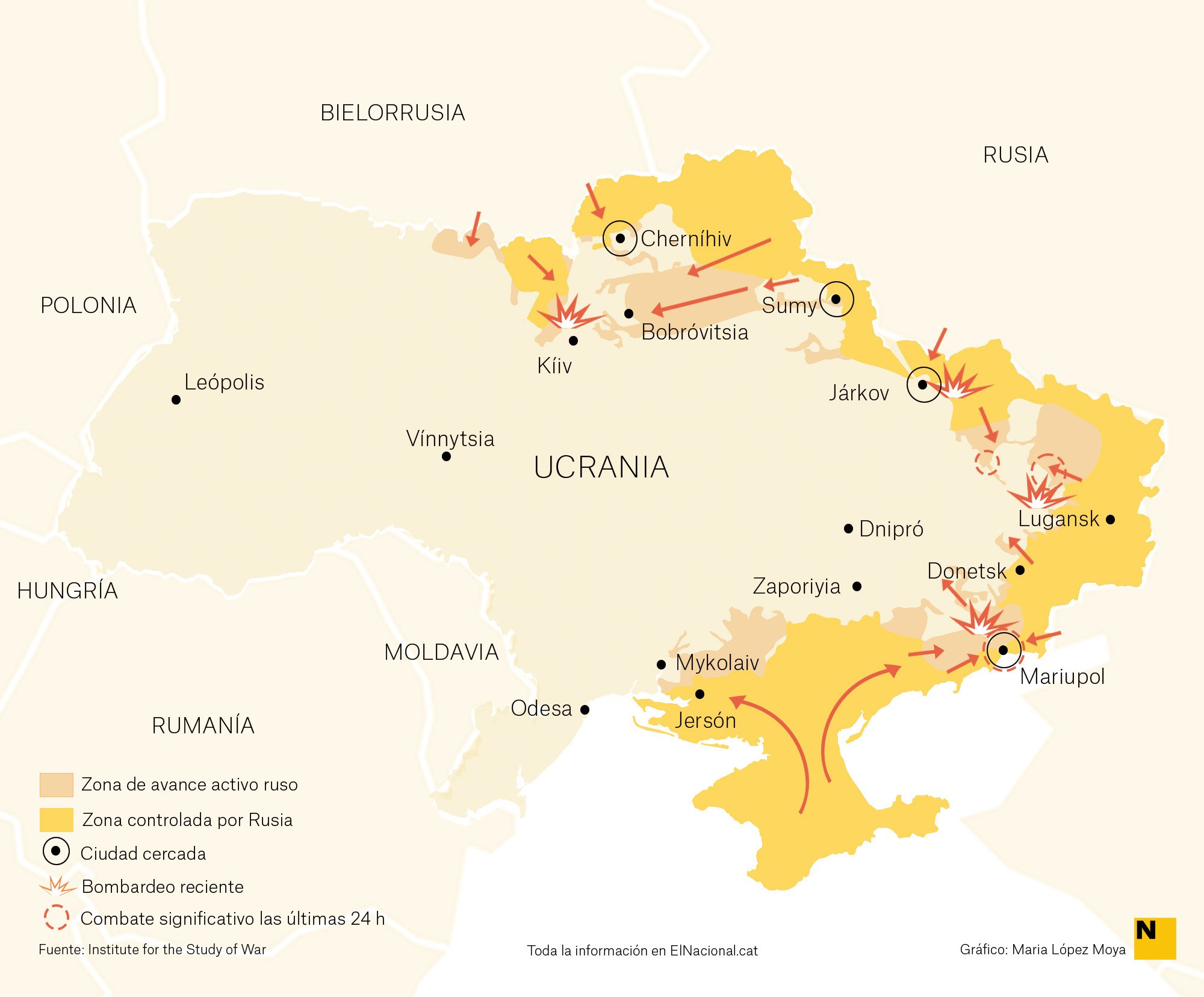 Mapa Ucraïna Guerra 29 març cas   Maria López Moya 