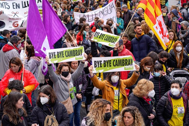 Manifestación educación maestros profesores, ambiente - Pau de la Calle